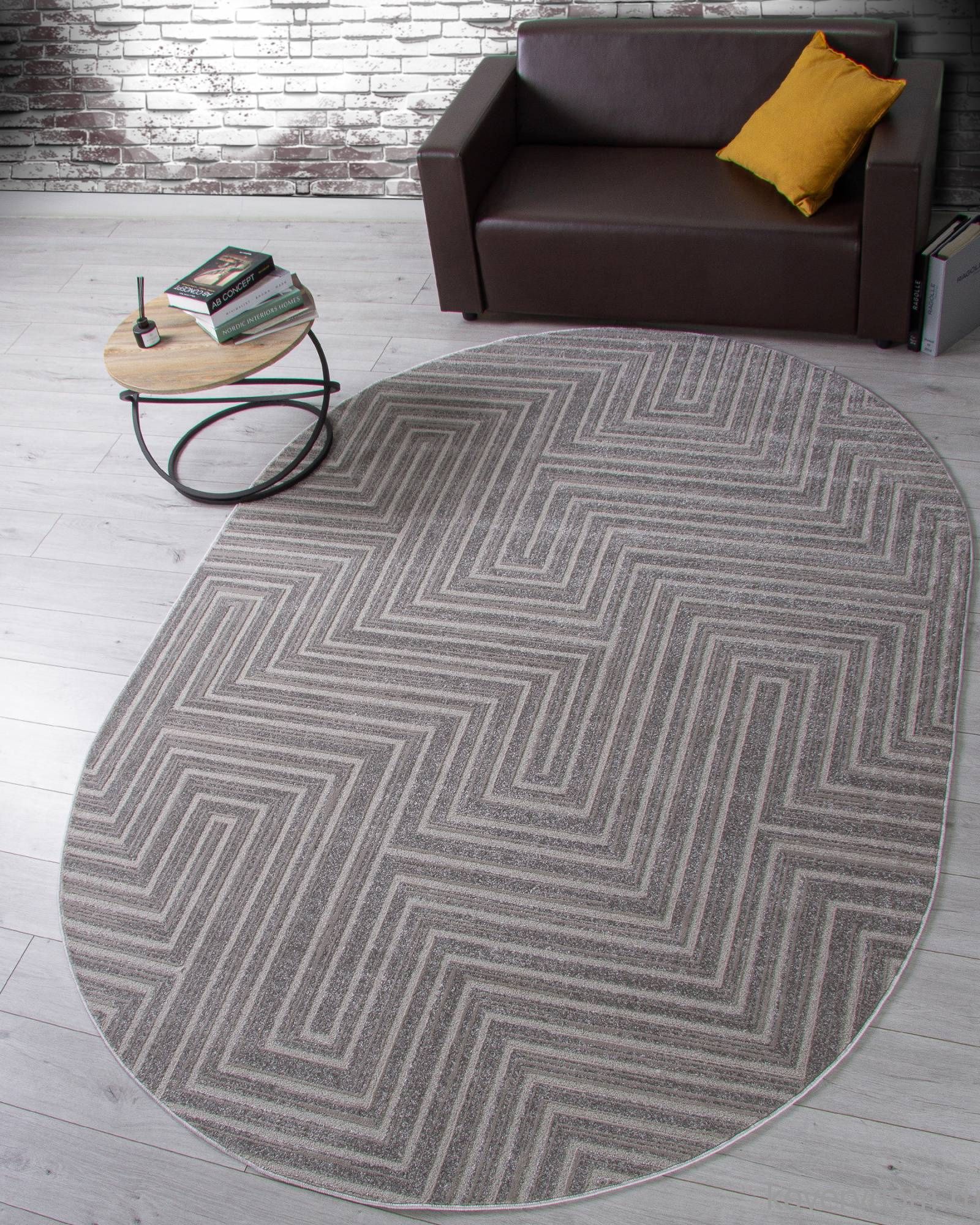 Ковер DIOS F412 LIGHT GRAY Овал Ковер DIOS F412 LIGHT GRAY Овал