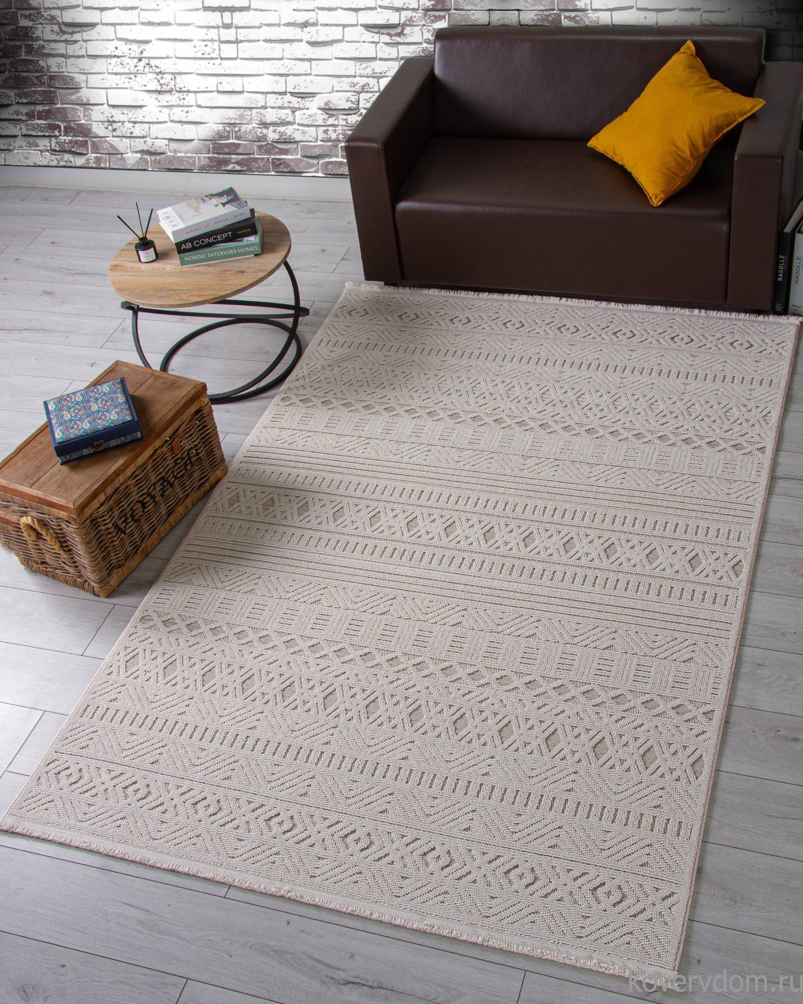 Ковер LOOPY L0014B BEIGE / D.BEIGE Ковер LOOPY L0014B BEIGE / D.BEIGE