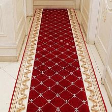 Овальный ковровая дорожка Versailles красно-бордовая