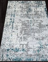 Пушистый круглый ковер PALERMO F282 GRAY