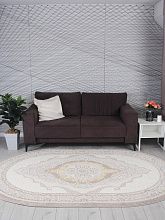 Овальный ковер в гостиную NENSI GL193A BROWN / BROWN Овал