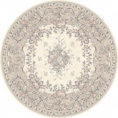 Ковер ISFAHAN Dafne alabaster Цветы КРУГ