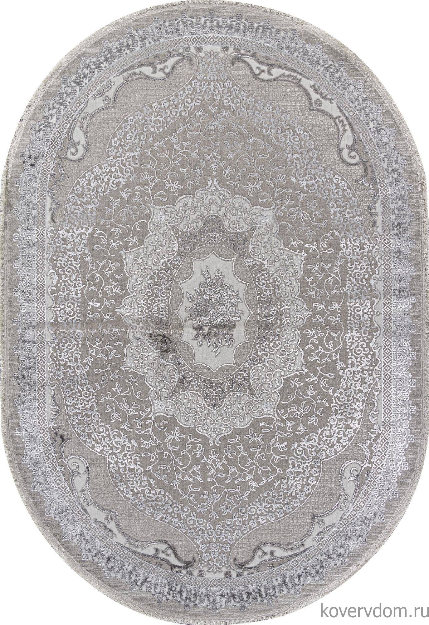 Ковер EFSAN Q010A CREAM SHRINK / GREY FDY Овал Ковер EFSAN Q010A CREAM SHRINK / GREY FDY Овал