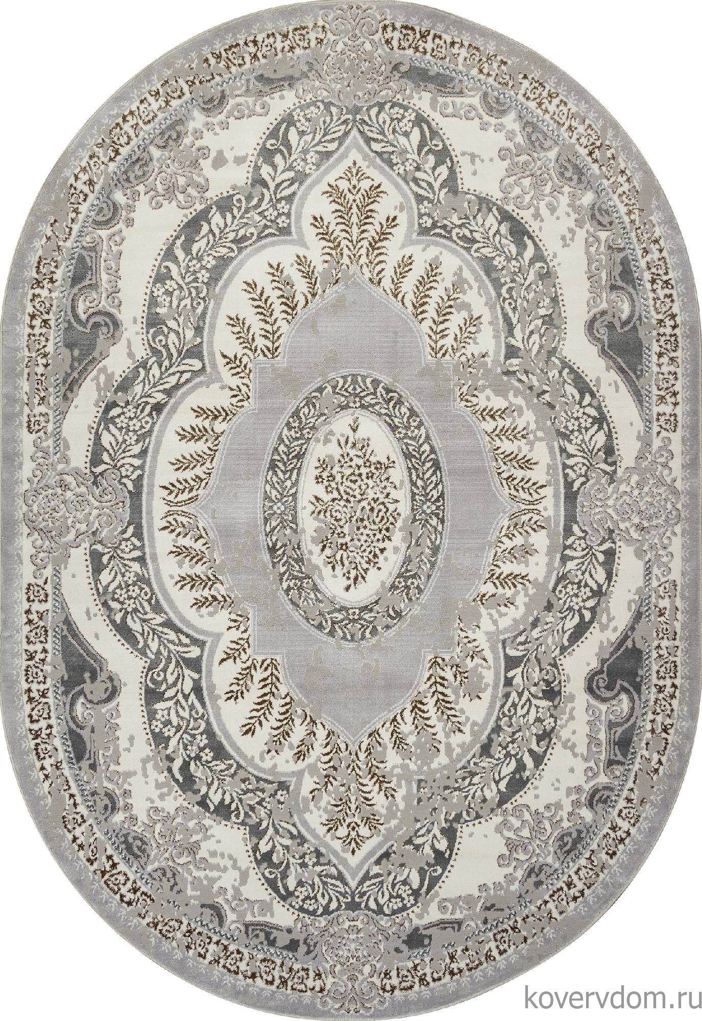 Ковер PALERMO F290 GRAY-GREEN Овал Ковер PALERMO F290 GRAY-GREEN Овал