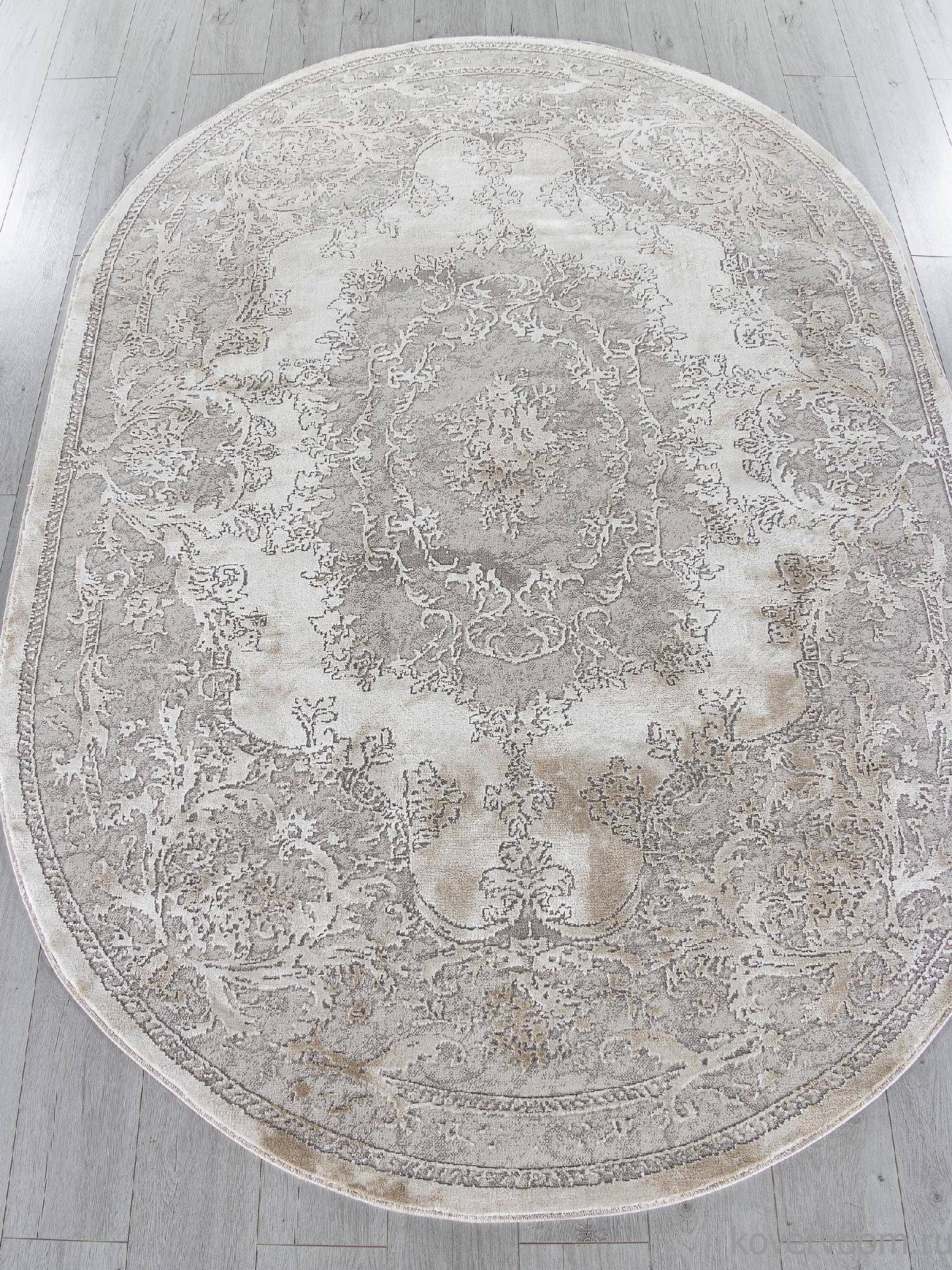 Ковер LUCCI P0047 WHITE / L.BEIGE Овал