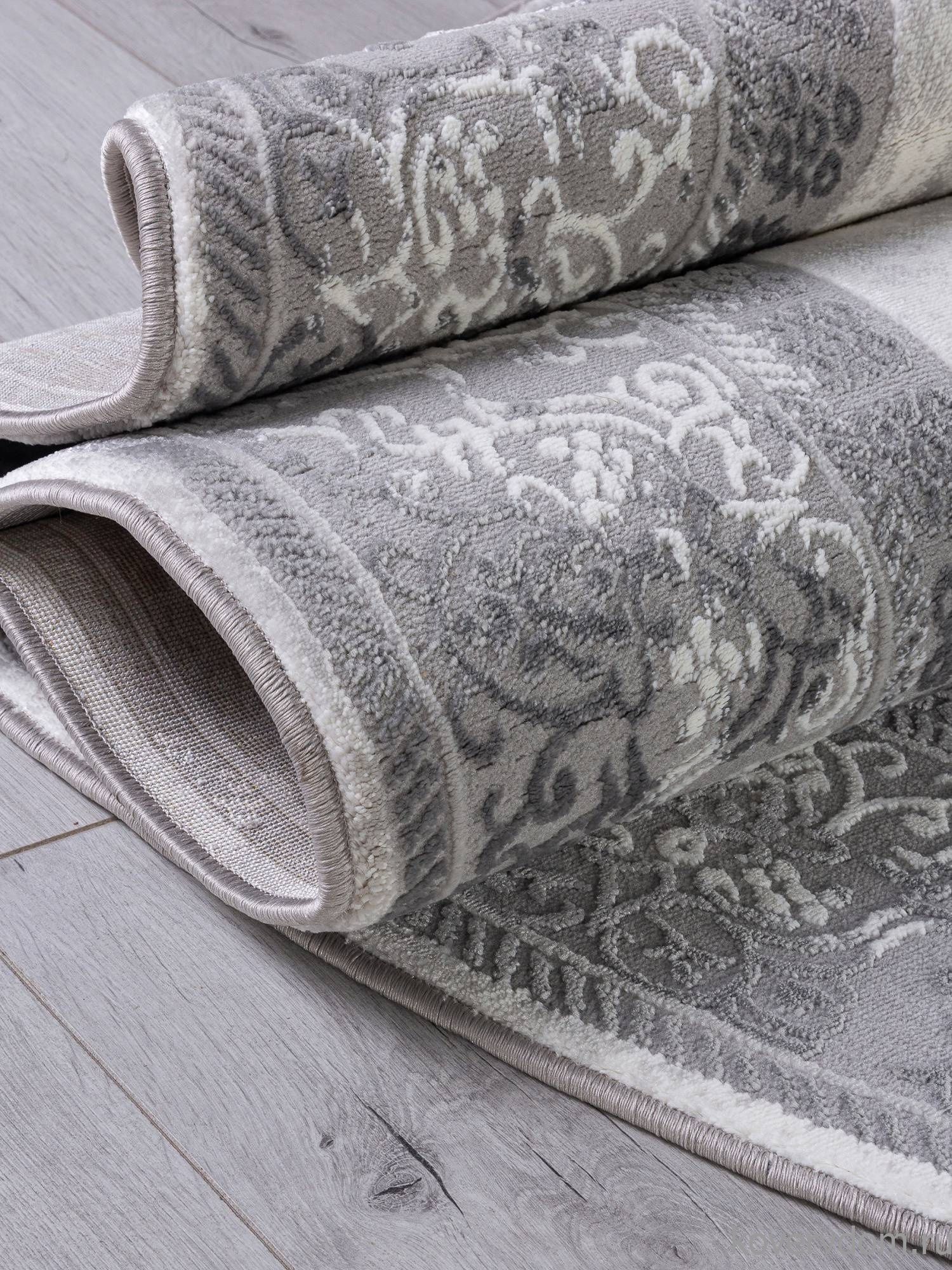 Ковер SIROCCO F163AQ GREY / D.GREY Овал