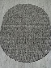 Однотонный ковер KAIR S156 DARK GRAY Овал