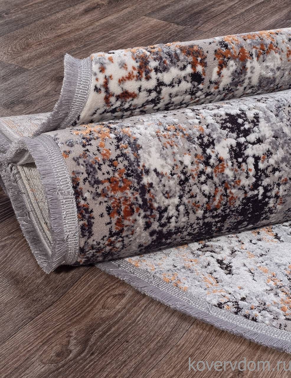 Ковер ROXANNE 17163 L.GREY / D.GREY Овал Ковер ROXANNE 17163 L.GREY / D.GREY Овал
