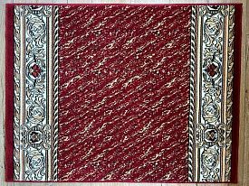 Овальный ковровая дорожка красно-бордовая 40020-04