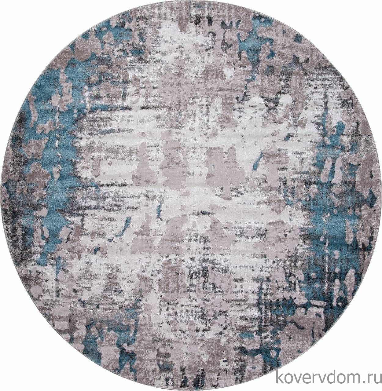 Ковер TEMPO 0101TA GREY / L.BLUE Круг Ковер TEMPO 0101TA GREY / L.BLUE Круг