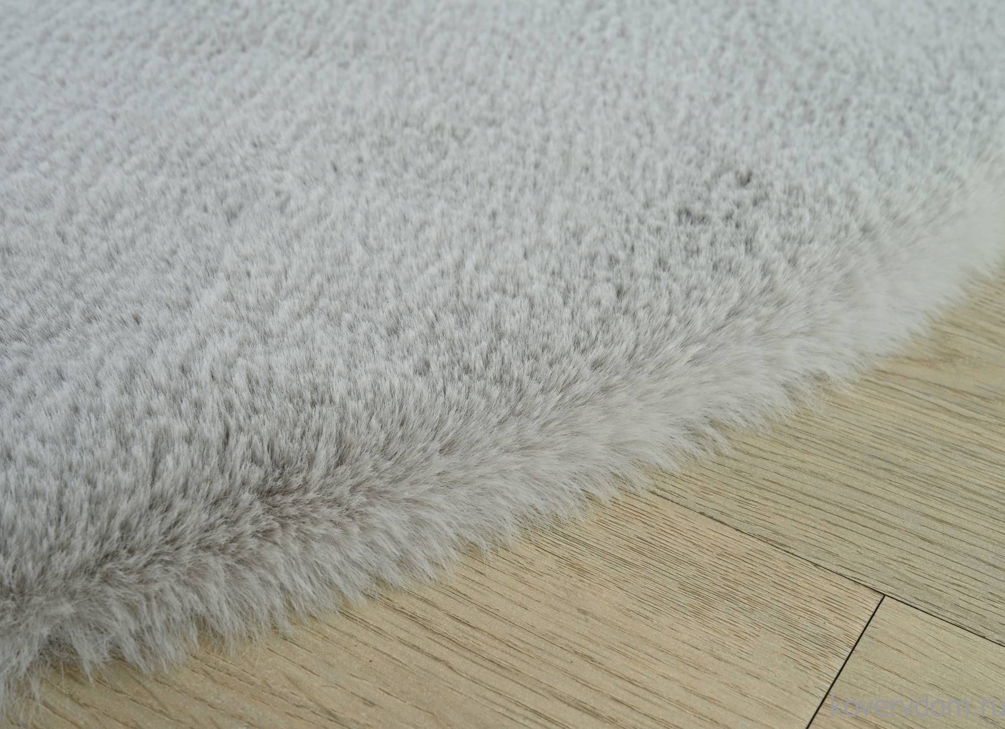 Ковер из искусственного меха RABBIT PREMIUM MS1000 L.GREY Круг