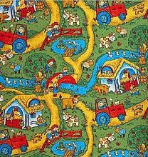 Разноцветный детский ковер в детскую-палас Веселая поляна