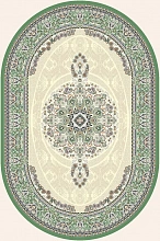 Овальный ковер из Турции Amira 4923A D.Blue-L.Grey (зелёный) Овал